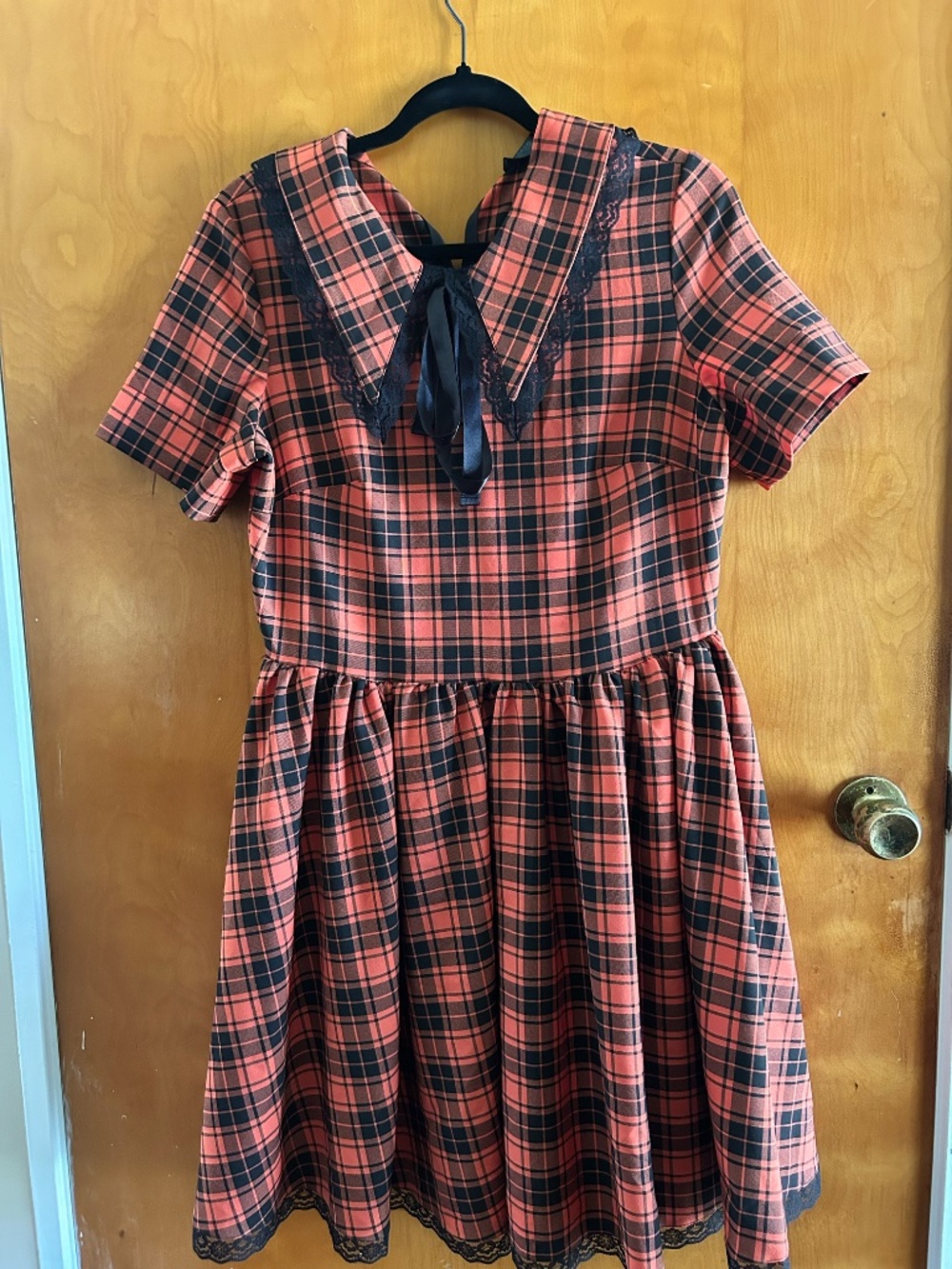 Foxblood Orange plaid dress Small - Picture 5 of 6